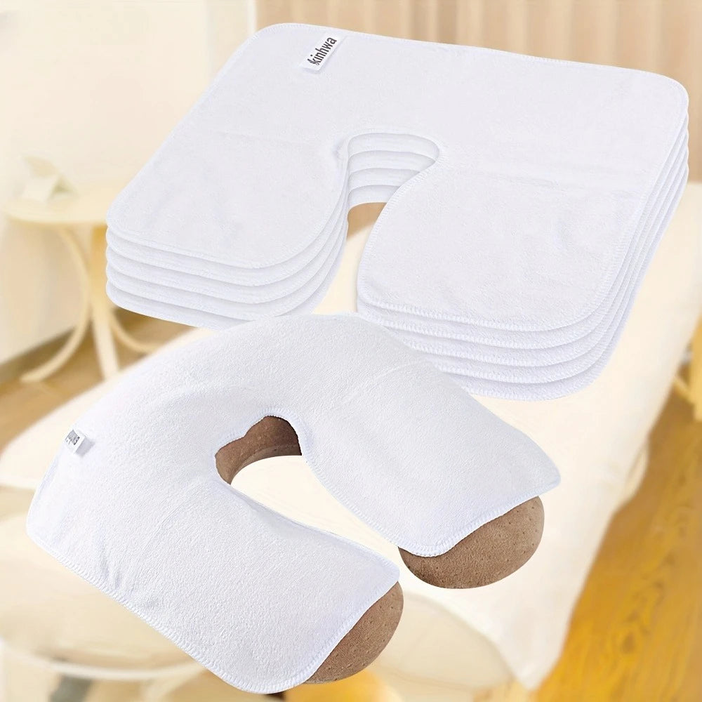 Microfiber Face Cradle Covers - 6pc Washable Soft SPA Head Pads Relaxation Treatment Tidesmit