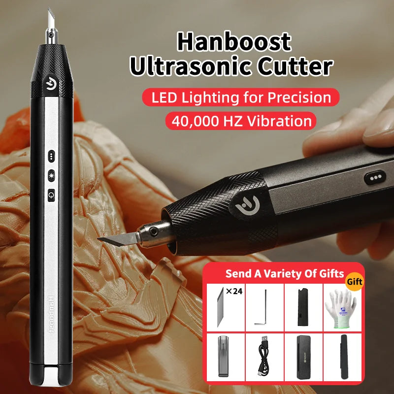 Cordless Ultrasonic Cutter 40KHz Precision Craft Tool for Acrylic Leather Model and More Creative Craft Tool