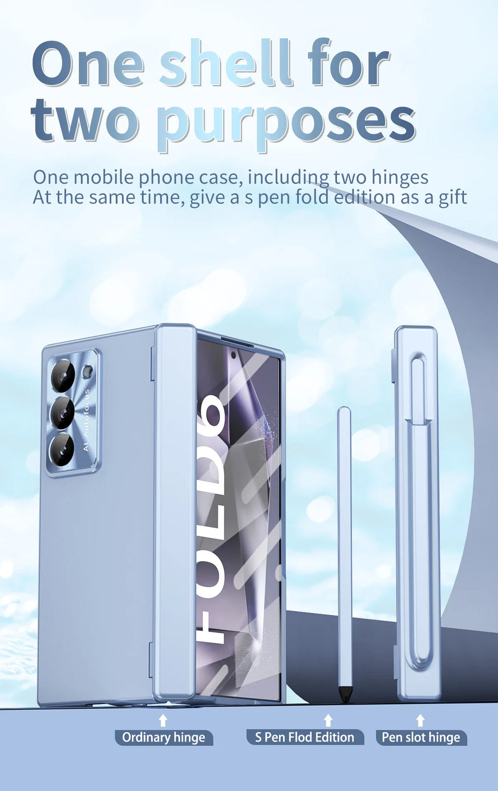 Samsung Galaxy Z Fold 6 Case with S-Pen Holder and Hinge Protection Tidesmit