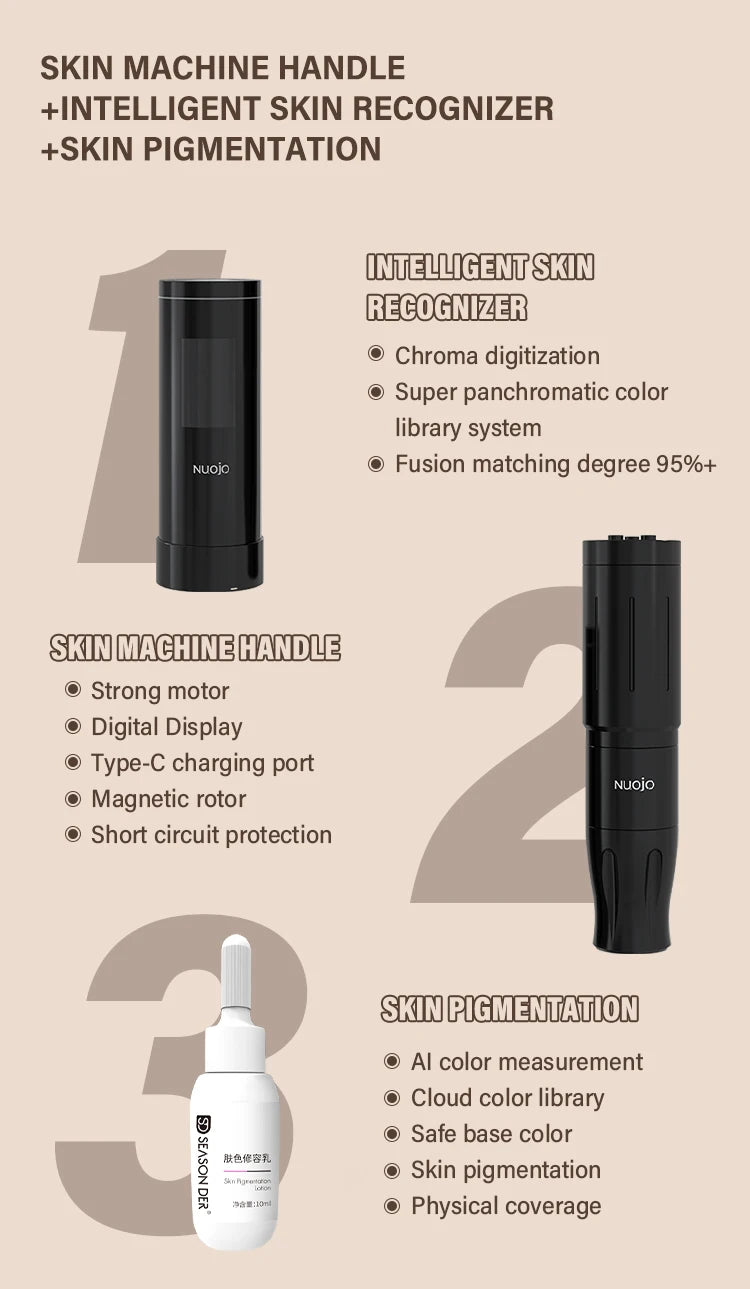 Skin Reconstruction PMU Machine - Professional Permanent Makeup Device Black Permanent Makeup Machines Tidesmit