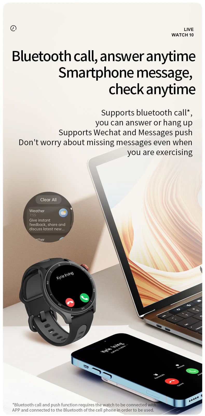 iGPSPORT LW10 Smart Watch With 1.43" AMOLED Screen GNSS GPS Tracker Bluetooth Calls 50+ Sports Modes Heart Rate/SpO2 Monitor