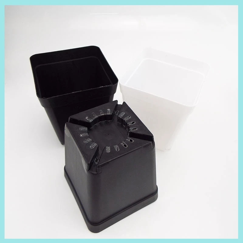 Avilable Thicken Mini Flower Pots Planters Plastic Creative Small Square Nursery Pot Garden Desk Home Office Decoration B2