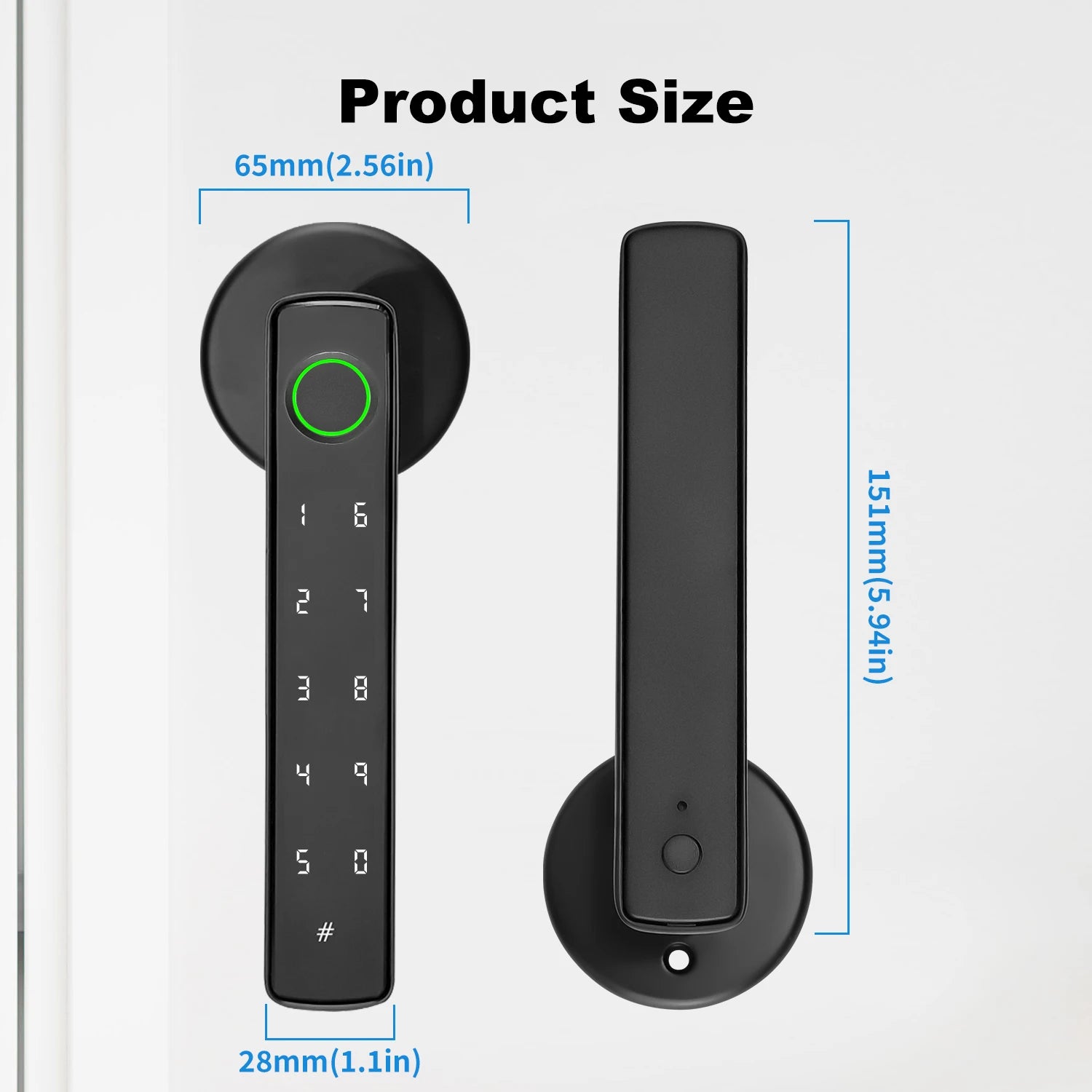 Tuya Bluetooth Fingerprint Electronic Door Handle Lock Smart Lock System Security Protection Smart Home Devices
