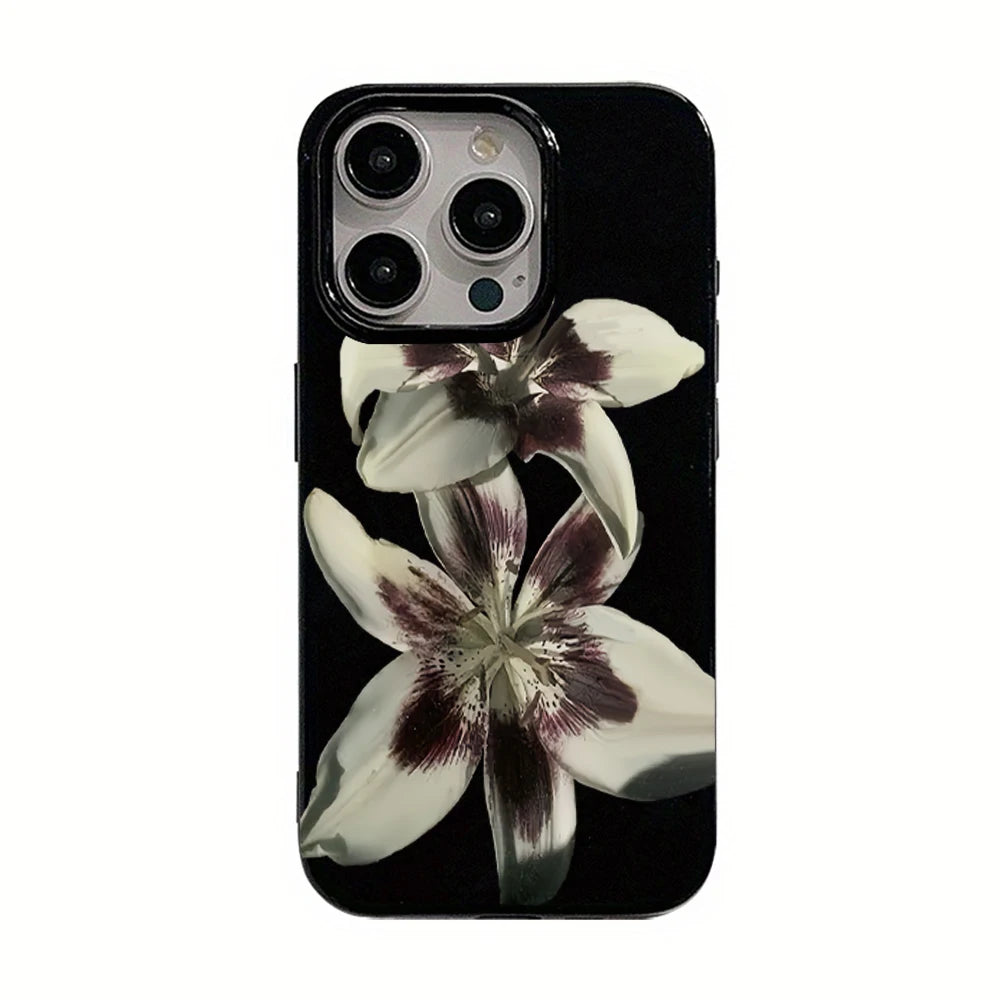 Retro Lily Flower Phone Case: Shock-Absorbing Slim Fit Cover 1 Tidesmit
