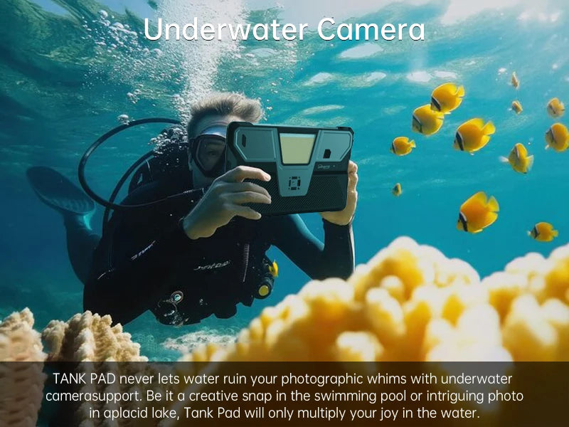 Unihertz Tank PAD 8849 Rugged Projector Phone Tablet Android 32GB 512GB 21000mAh 10.95" FHD Dual Speaker Waterproof Tablet