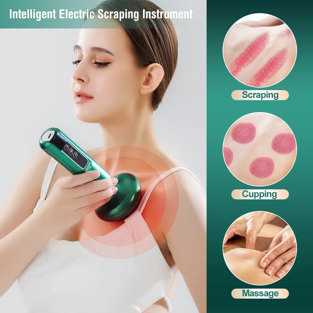 Electric Cupping Massager with Infrared Heat - 12 Gear Muscle Relief Body Shaping Massage Equipment Tidesmit
