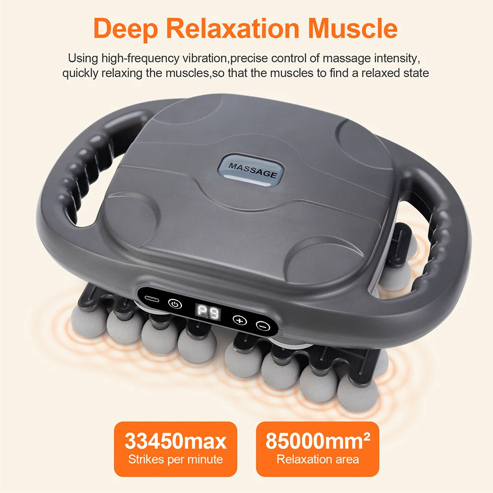 Deep Tissue Massage Gun | 42-Head Percussive Therapy Device - Tidesmit Fascia Gun Tidesmit