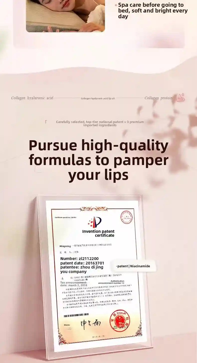 Lip Plumping Oil With Hyaluronic Acid - Hydrating Gloss Treatment Lip Care Tidesmit