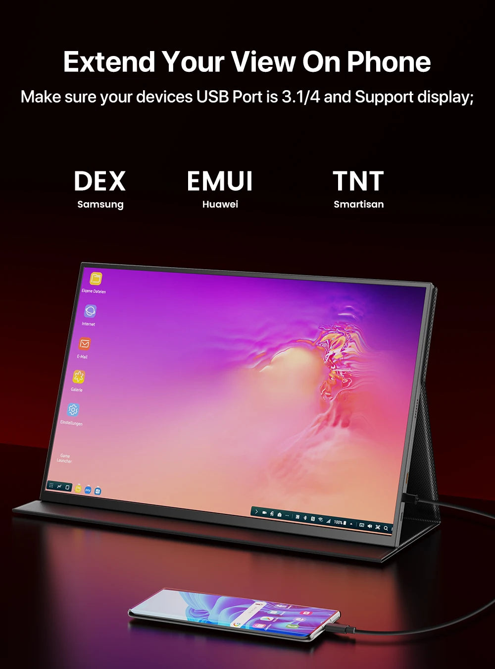 UPERFECT 2K 144Hz 18” Portable Gaming Monitor 100% DCI-P3 VESA Mount Matte Screen Mini HDMI & USB-C Travel Monitor for Laptop