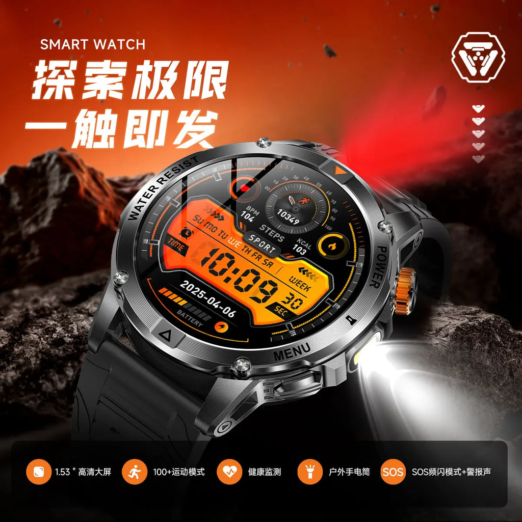 YLL-AK93 Outdoor Sport for Smart Watch Fitness Tracker Sleep Tracker IP67 Waterproof Heart Rate Monitor AMOLED Screen