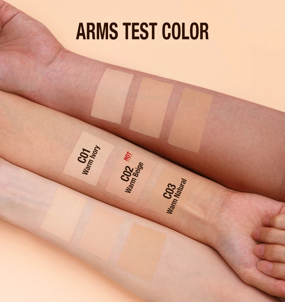 Tidesmit O.TWO.O liquid foundation cream 30ml with SPF30 high coverage waterproof formula texture close-up