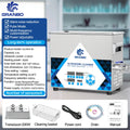 Tidesmit 4.5L ultrasonic cleaner featuring 200W multi-frequency 40-200KHz control panel for precision cleaning