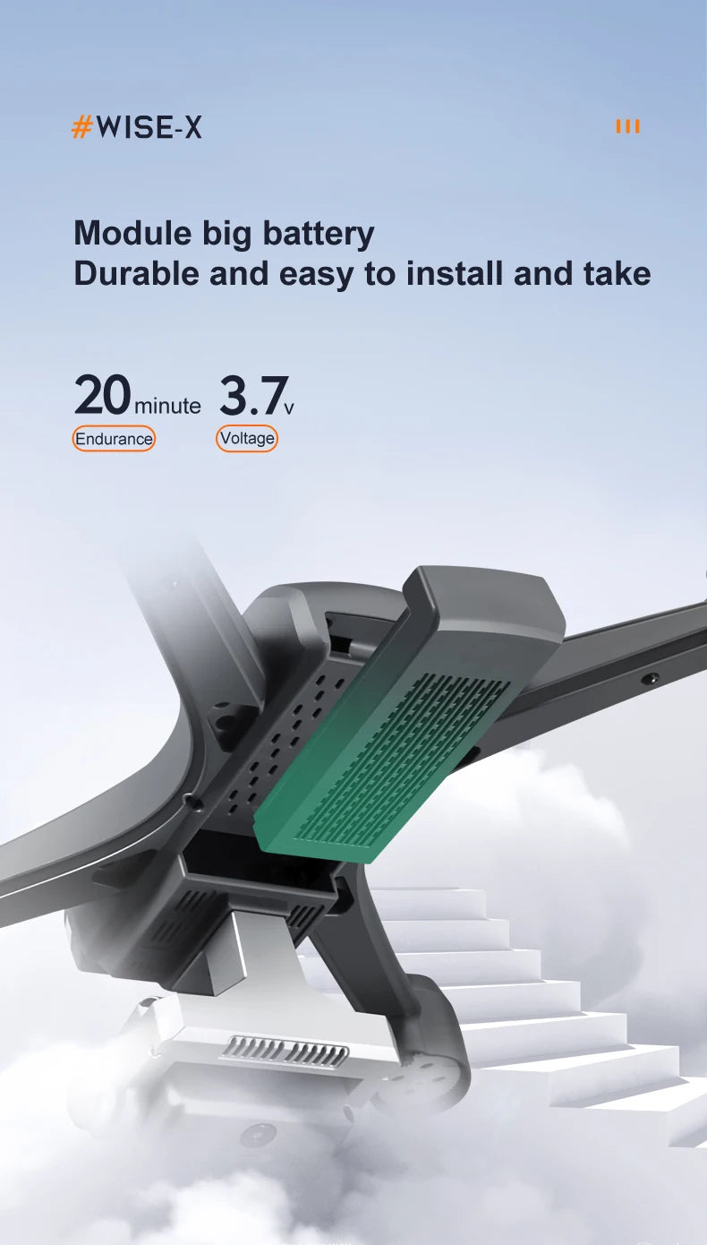 4K Dual Camera Drone: Foldable Beginner GPS Drone with Height Hold Tidesmit