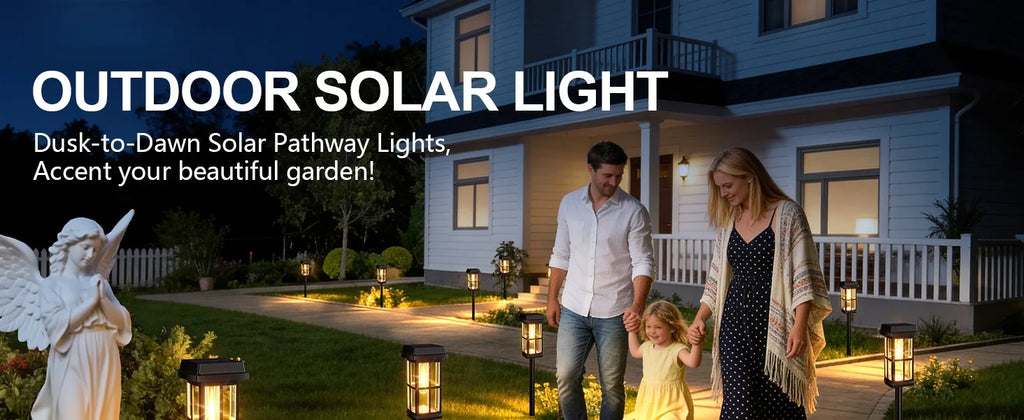 Solar Powered Pathway Lights 8 Pack IP65 Waterproof Auto On Off Outdoor Landscape Lighting Decorative Solar Garden Lamps for Patio Lawn Walkway Driveway Yard