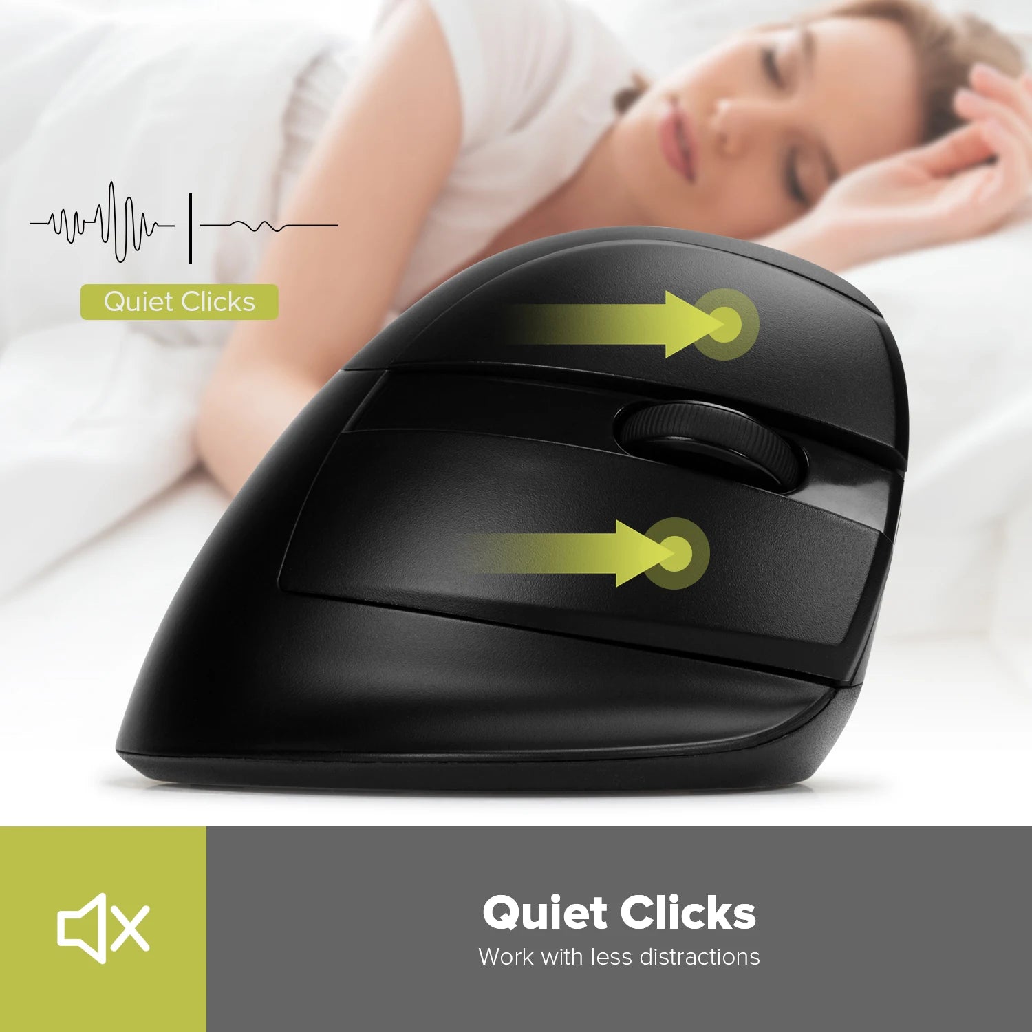 Delux M618Mini DB  Ergonomic Wireless 2.4GHz + Bluetooth Mouse  4000 DPI Vertical Mice 6 Buttons For Computer and Laptop