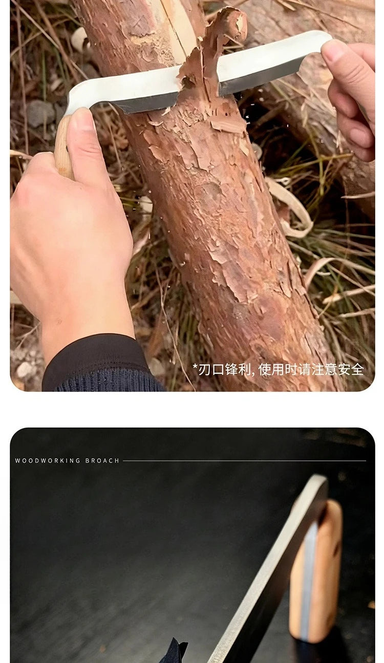 Draw Shave Tool High Speed Steel Comfortable Non Slip Handle Multifunctional Debarking Hand Tool for Woodworking Draw Shave Tool