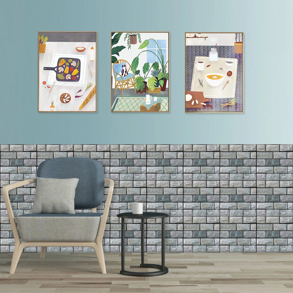 10/20Pcs Peel and Stick Tile Backsplash Thicker Design Marble Tiles 12"X12" Stick on Backsplash Self Adhesive Tiles for Any Room