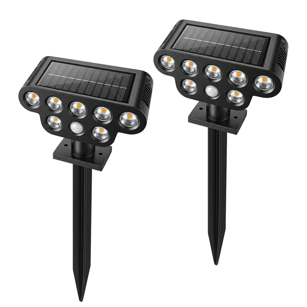 7 LEDs Solar Pathway Light Outdoor Solar Lamp Waterproof Landscape Lighting for Garden Yard Patio Walkway Driveway Camping Decor