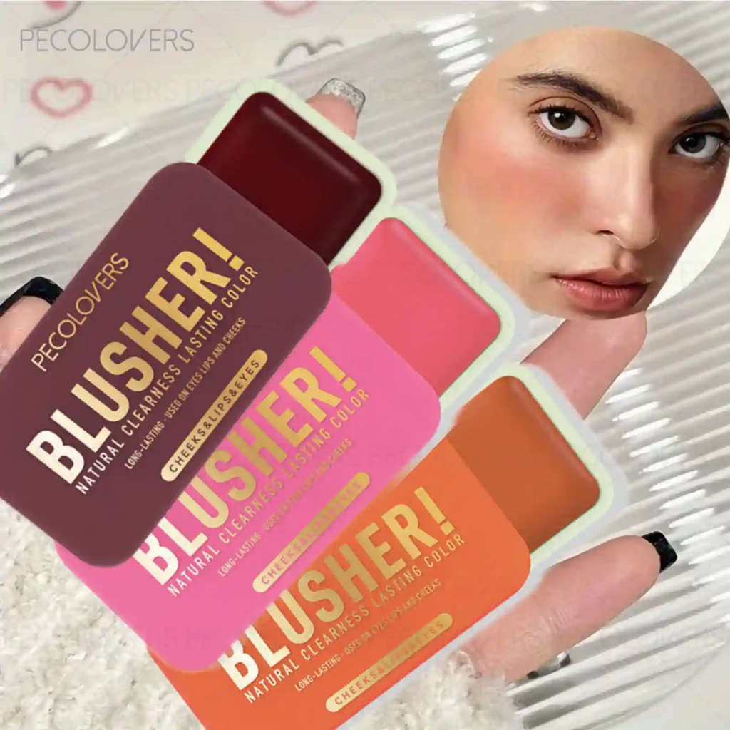 Tidesmit waterproof matte blusher for face makeup providing a natural finish for eyes cheeks and lips contouring