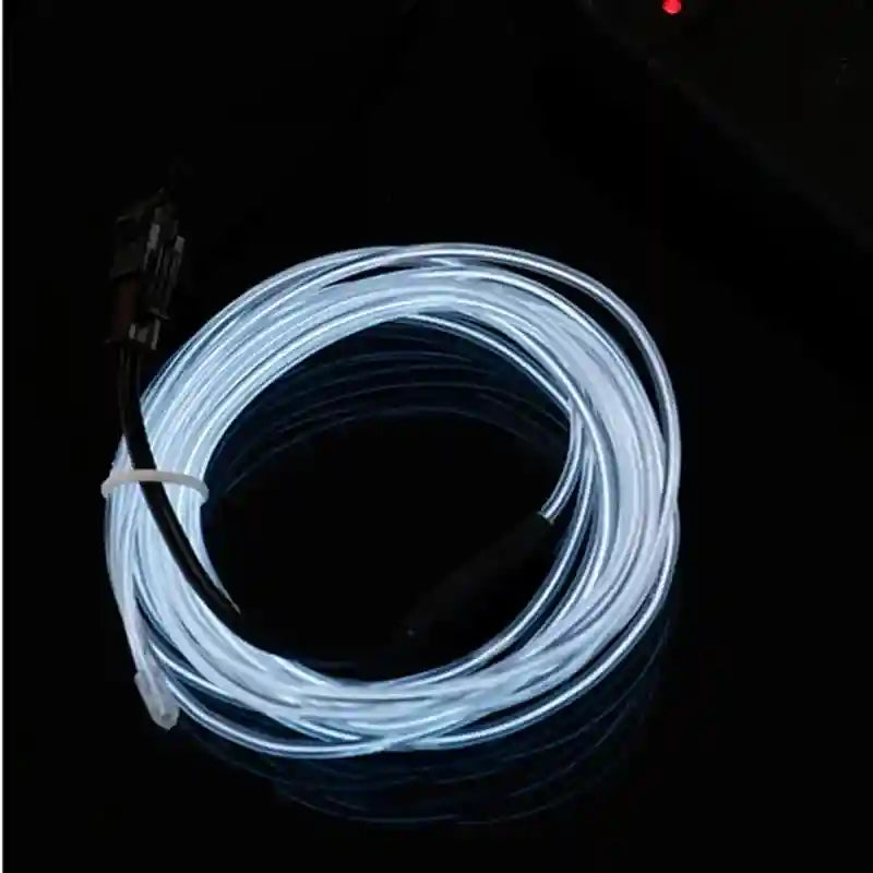 5M LED EL Wire Strip for Car Interior Ambient Lighting - Tidesmit White Tidesmit