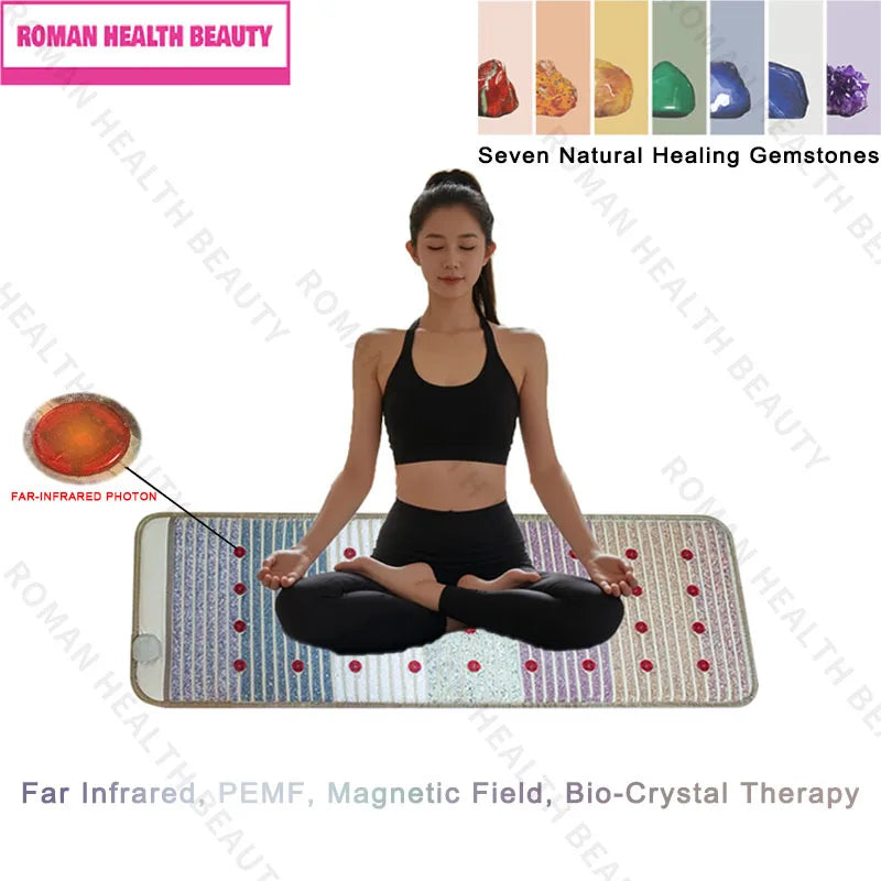 Far Infrared PEMF Bio-Crystal Mat 150x50cm - Heat Therapy Relief Body Shaping Massage Equipment Tidesmit