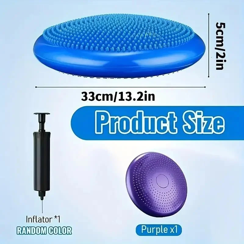 Anti-burst Inflatable Balance Pad Thickened Massage Cushion Yoga Fitness Mat for Home Pilates Workout
