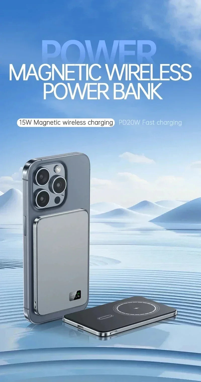 Magnetic Portable Charger 50000mAh - Fast Charging PD Power Bank Tidesmit