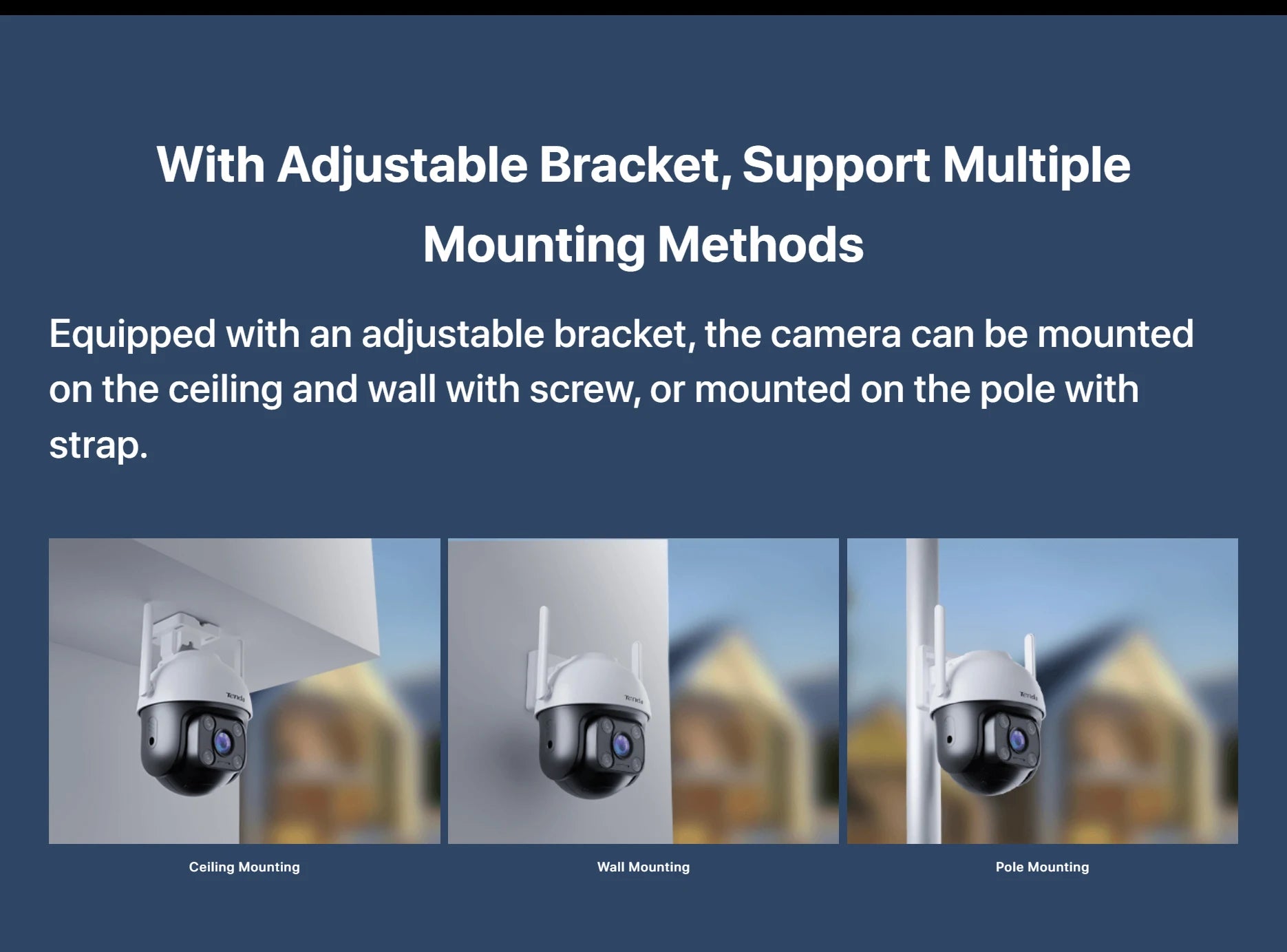 Tenda 4MP Outdoor Wi-Fi Pan/Tilt Camera CH7-WCA Full-Color 360° Visual Coverage Night Vision AI Motion Detection Smart Alarm