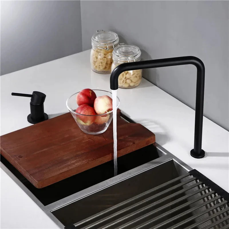 Modern Style Bathroom Basin Mixer Tap Dual Holder Single Handle Fixed Basin Faucet Hot And Cold 2 Hole Kitchen Sink Mixer