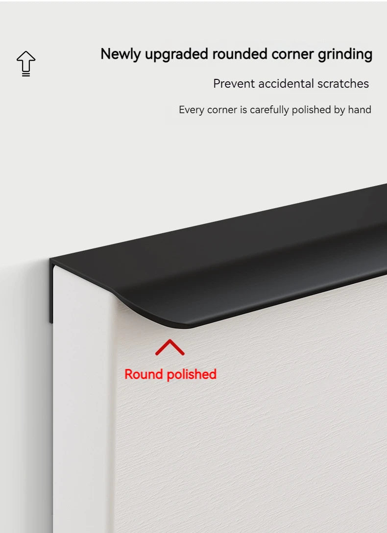 Invisible Wardrobe Handle Minimalist Modern Minimalist Cabinet Door Drawer Cashmere Gray Cabinet Furniture Hardware Small Handle