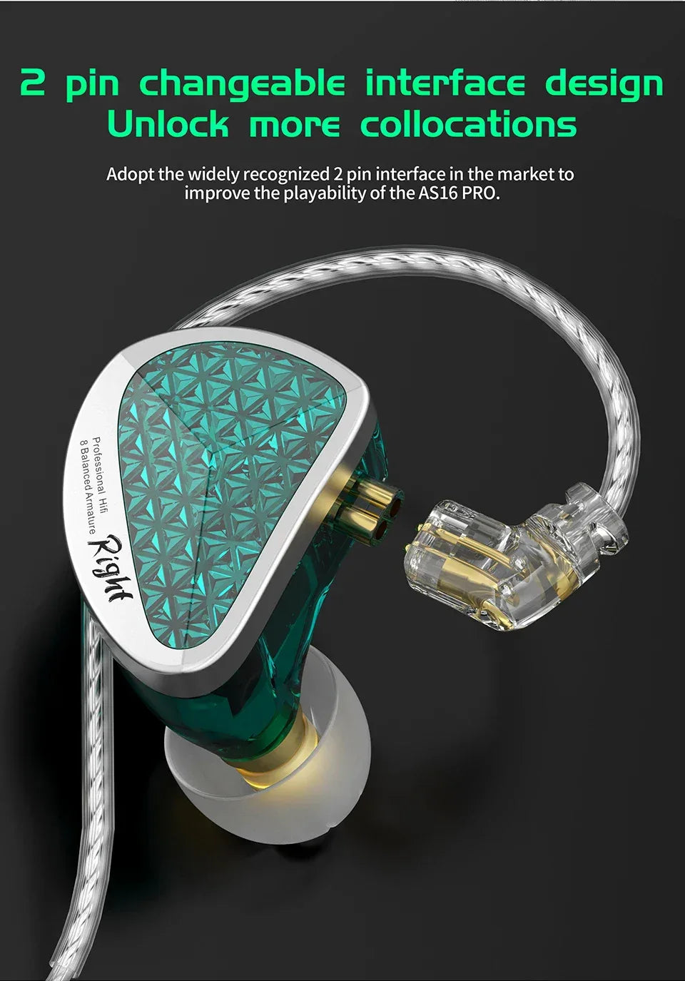 KZ AS16 Pro 16BA Hi-Fi In-Ear Monitors by Tidesmit Tidesmit