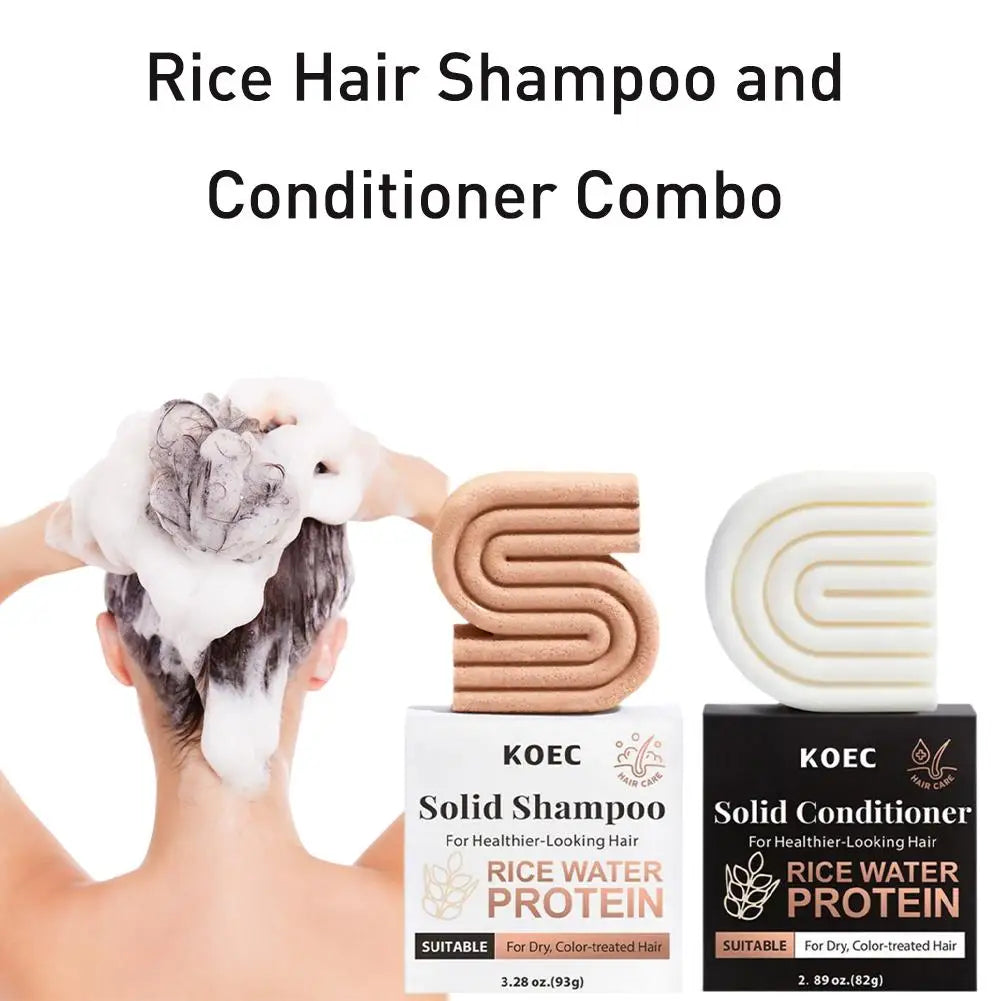 Rice Shampoo Soap Bar Conditioner Natural Organic Rice Solid Shampoo Bar Strengthen Hair Roots Damaged Hair Treatment Hair Care