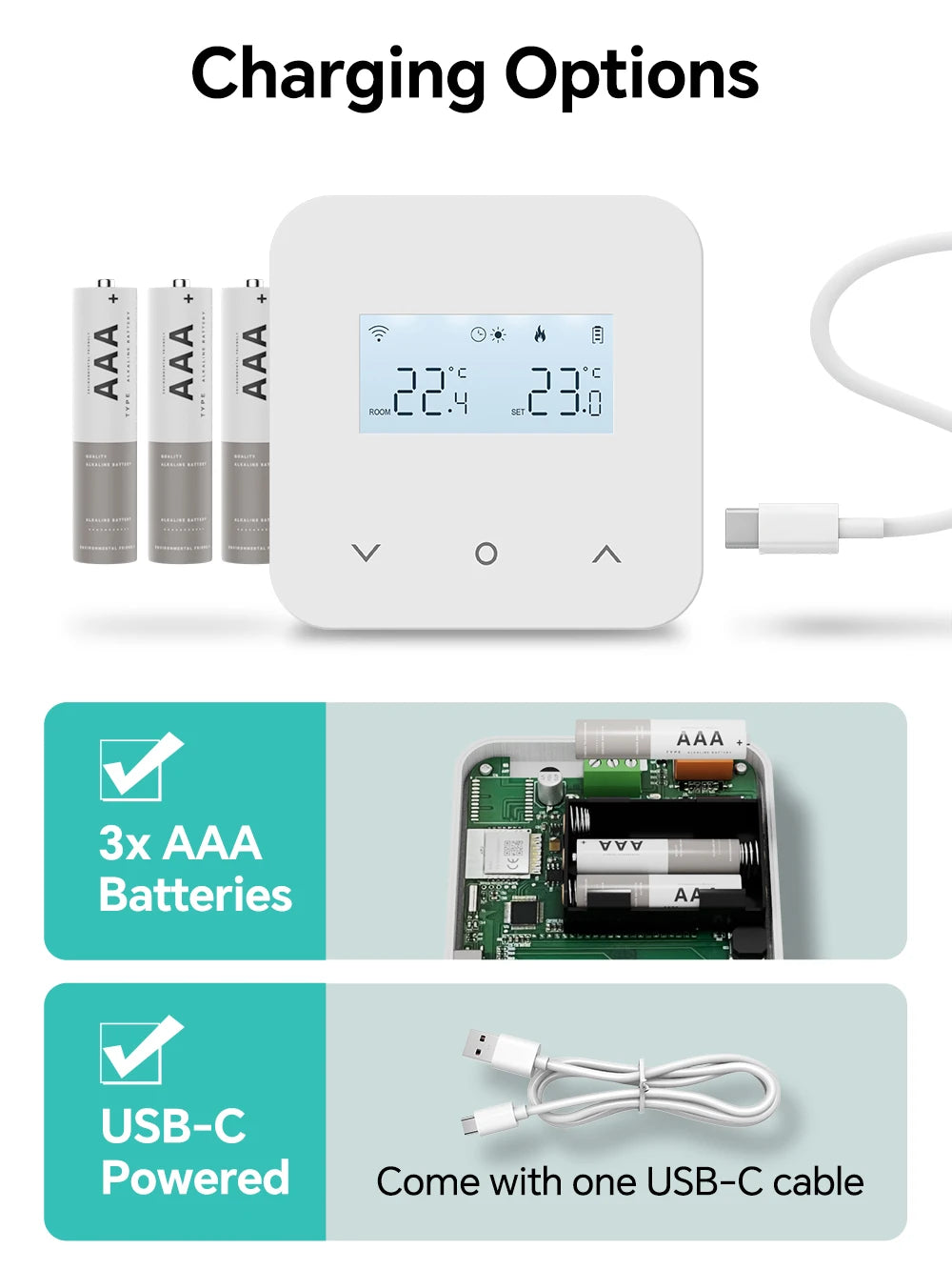 WiFi/Zigbee Thermostat for Boiler Smart Tuya Programmable Heating/Cooling Temperature Controller Alexa Google Home