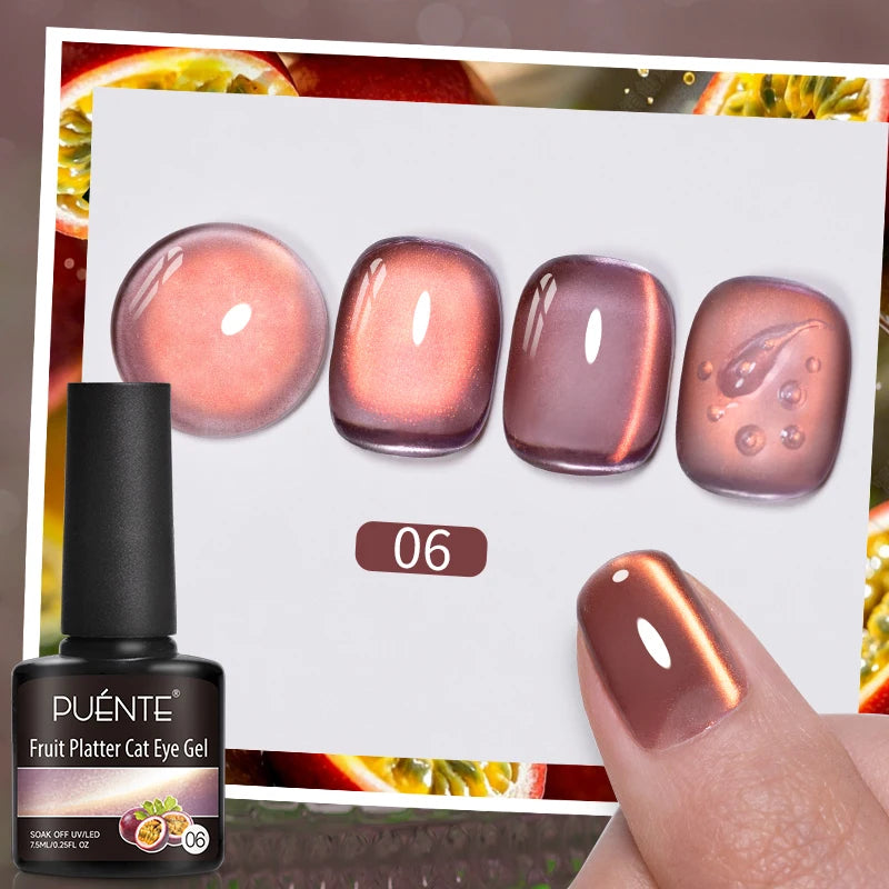 Cat Eye Magnetic Gel Polish 7.5ml - Professional Long-Lasting Nail Art Permanent Makeup Machines Fruit Platter Cat 06