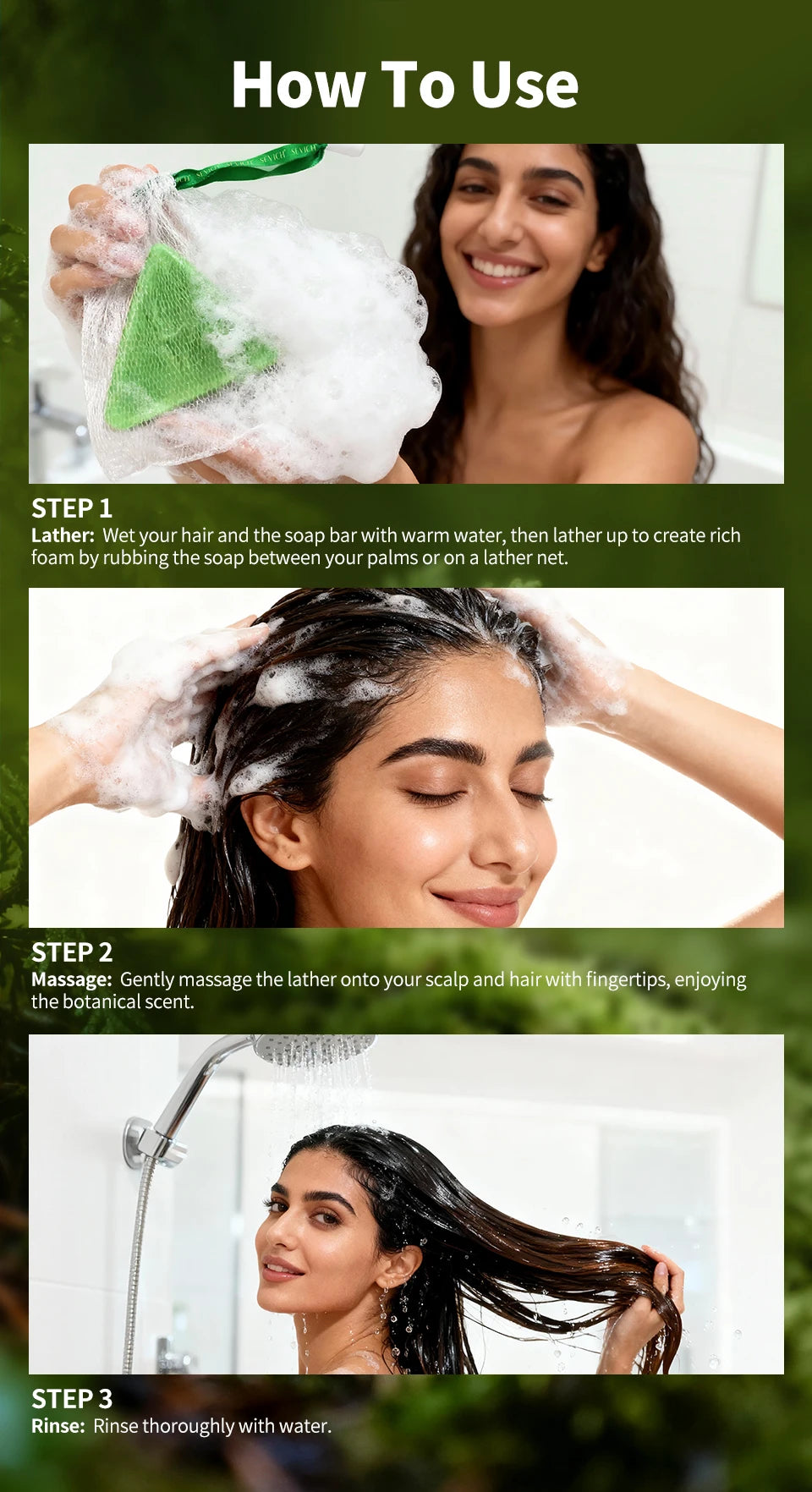 Usman Shampoo Bar Usman Grass Natural Soap Hair Nourishing Shampoo Soap Oil Control Relieves Scalp Itching Strengthens Hair Root
