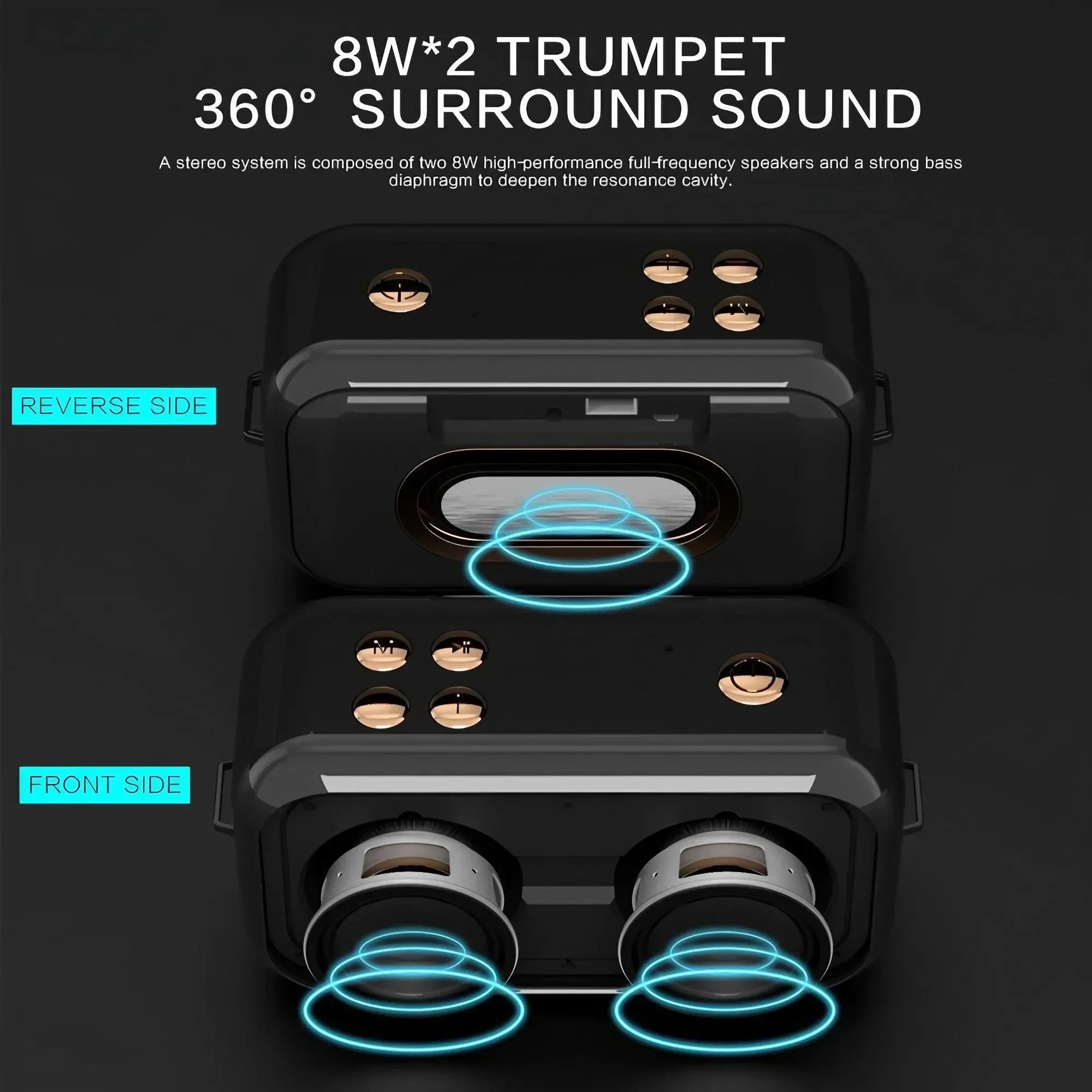 Bluetooth Portable Speaker 16W High Power Stereo Sound with TWS Pairing Wireless Speaker for Home Office Travel Outdoor Use Booming Bass and Rich Clear Audio Ideal for Parties Outdoor Activities Durable Compact Design Long La