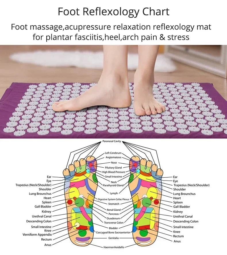 1PC/SET Massager Cushion Acupressure Mat Pillow Relieve Stress Back Pain Massage for Acupuncture Yoga Muscle Relaxation