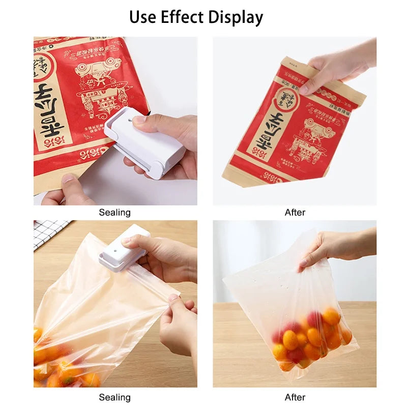 Vacuum Sealing Machine, Small Household Hand-pressed Sealer, Mini Portable Snack Plastic Bag Heat Sealing Machine, A Magic Tool