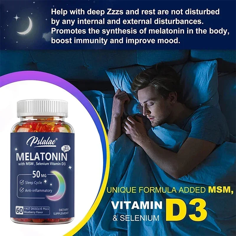 Melatonin Gummies 50 Mg - Improve Sleep Quality and Relaxation During SleepSupplementsSupplements