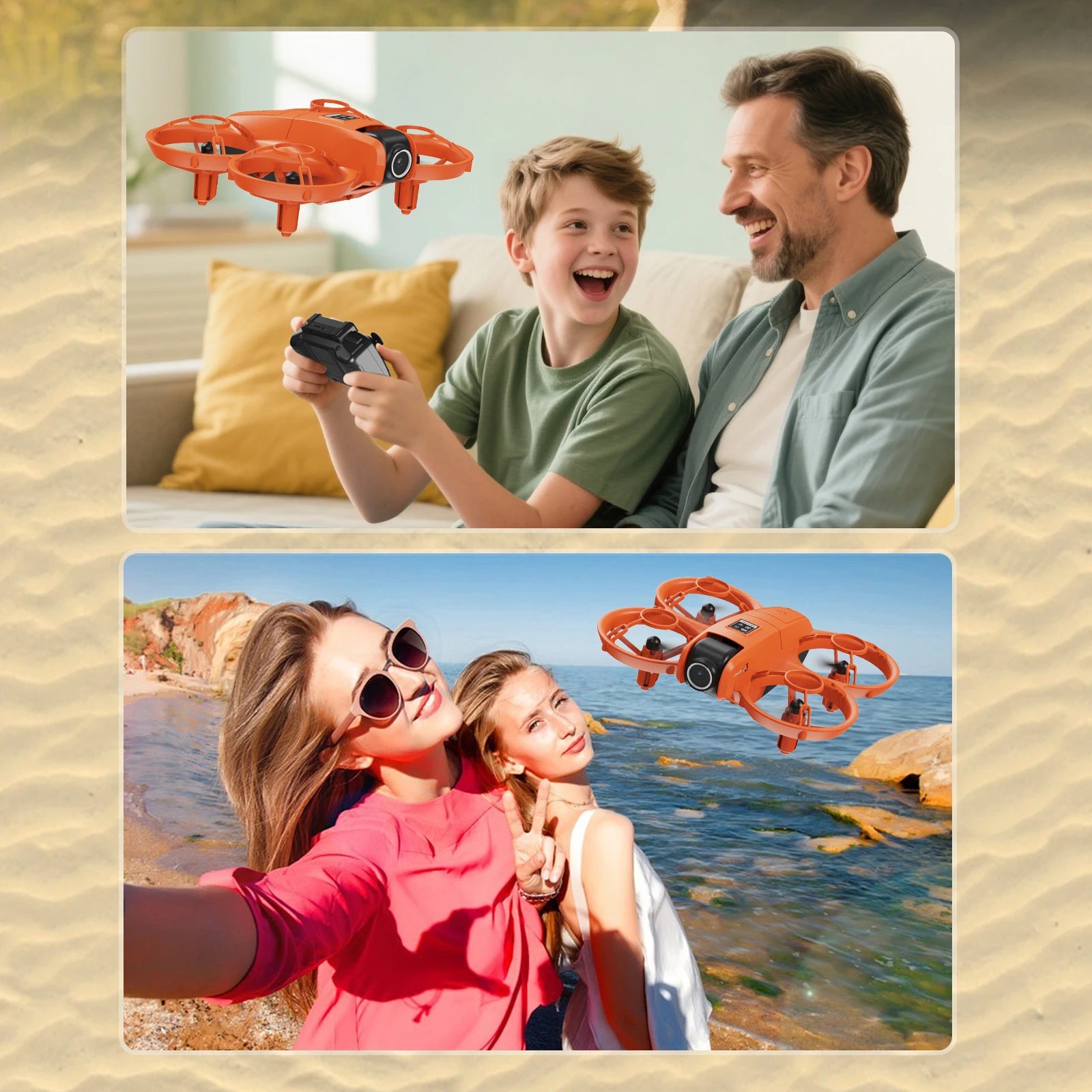 4K Camera Drone for Kids: Foldable Quadcopter with Remote Screen Tidesmit