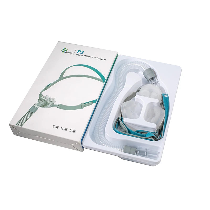 BMC PM2 CPAP Mask Nasal Pillows Mask 360° Front Hose S/M/L 3 In 1 For CPAP BiPAP Machine Cpap Pillows For Sleeping Nasal Mask