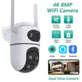 TreGear 8MP 4K PTZ Wifi Camera with Dual Lens Dual Screens AI Human Detection Wireless Outdoor CCTV Security IP Camera ICSEE App