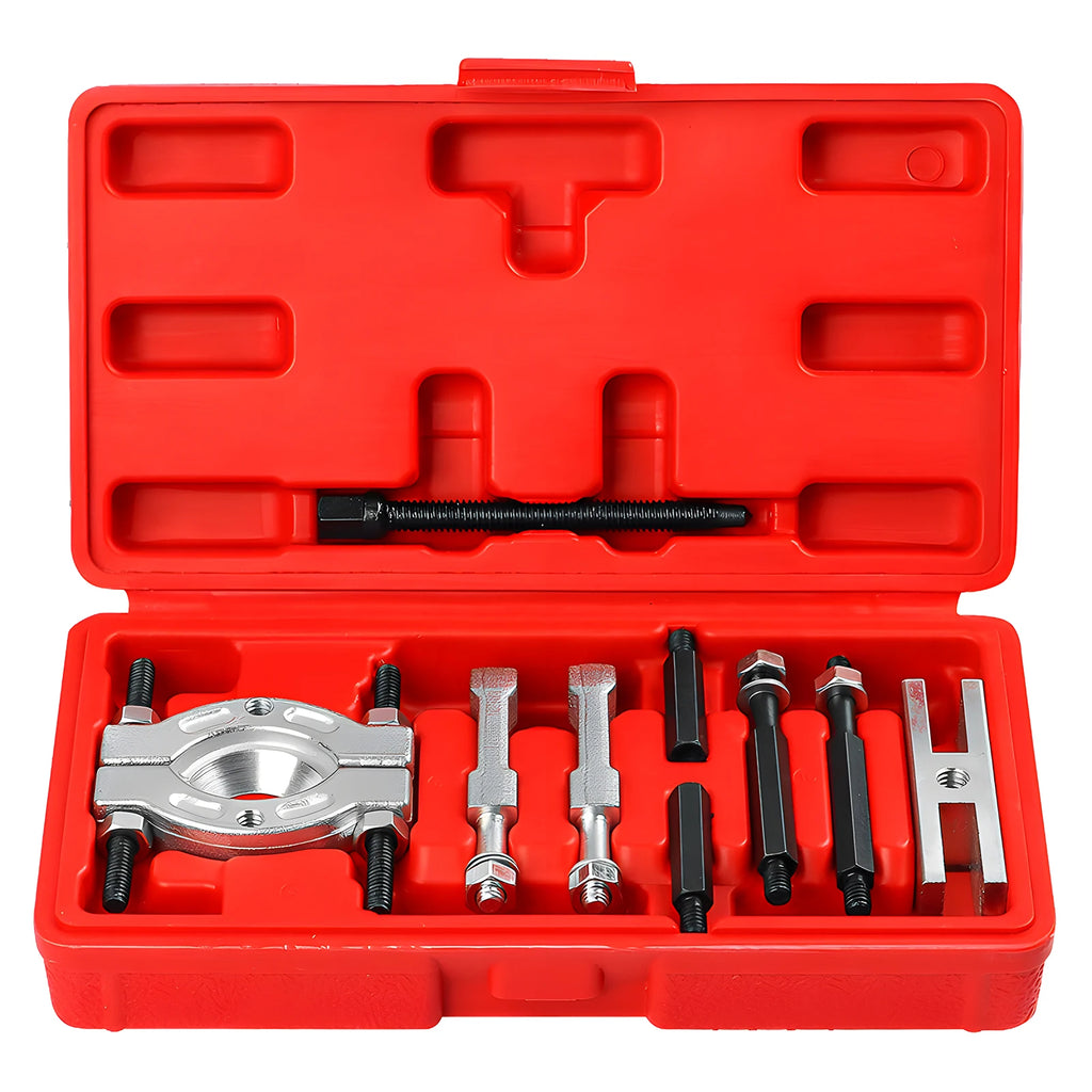 Podofo 9Pcs Bearing Puller Set Mini Bearing Separator 2 Jaw Remover Tool Kit Splitter With Extension Rods Forcing Screw For Car Wheel Hub Axle Pinion Gear Pulley Removal