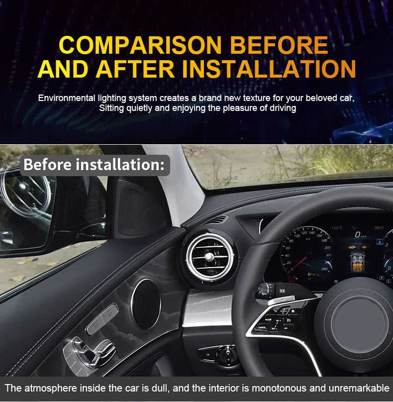 LED Ambient Speaker Covers for Mercedes Benz W205 W213 X253 Tidesmit