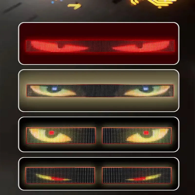 LED Pixel Panel Car Display 120x16.6cm - Programmable Scrolling Sign Tidesmit