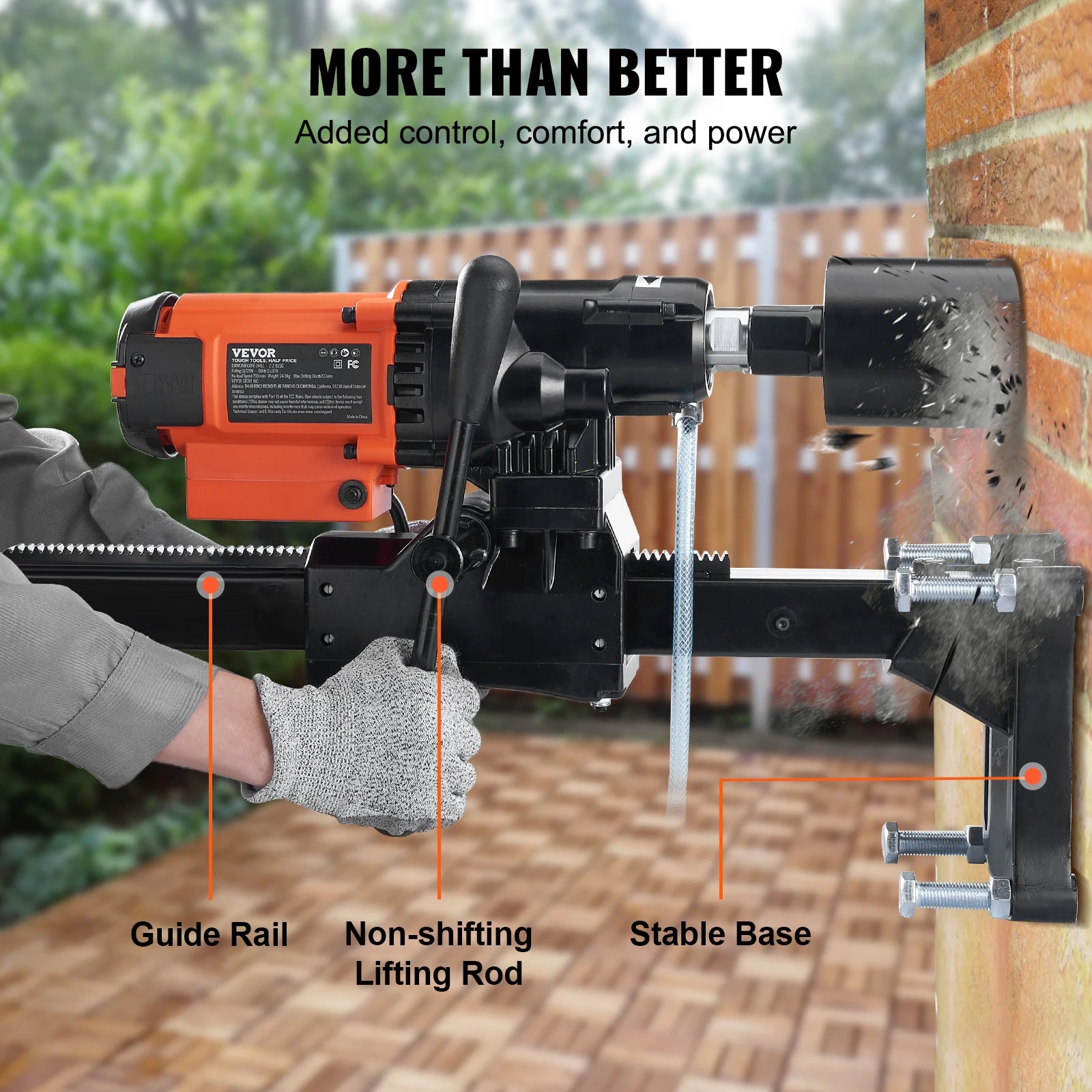 SIHAO 3200W 750RPM Wet/Dry Diamond Core Drill Machine Concrete Core Drill Rig Stand Industrial Wet Electric Core Drilling Machin
