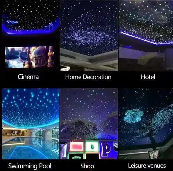 Fiber Optic Starry Sky Car Atmosphere Lamp - RGB LED Lighting Kit Tidesmit