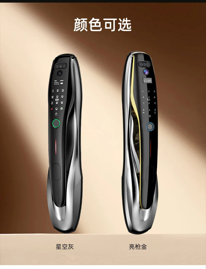 Smart lock with surveillance camera fingerprint facial recognition password door lock