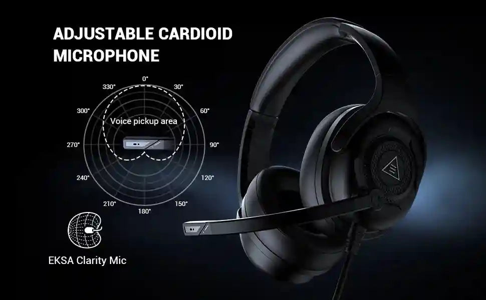 Gaming Headset with Microphone - Over-ear Wired Stereo for PC and PS5 Tidesmit