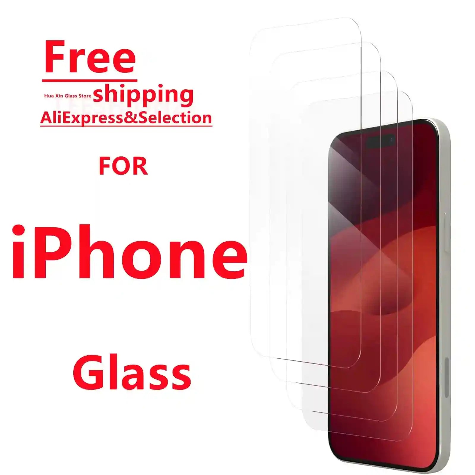 iPhone Screen Protector 4-Pack - 9H Hardened Tempered Glass Full Coverage AE 4PCS High Definition Tidesmit